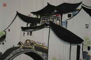 UNIQUE LARGE CHINESE PAINTING SIGNED MASTER WU GUANZHONG Y9982 4