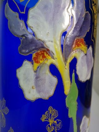 Legras Montjoye France Enameled Glass Vase Art Nouveau Jugendstil 1900 3