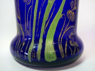 Legras Montjoye France Enameled Glass Vase Art Nouveau Jugendstil 1900 4