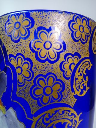 Legras Montjoye France Enameled Glass Vase Art Nouveau Jugendstil 1900 8