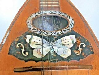 Antique Banded Rosewood Mandolin Mother of Pearl,  tortoise Butterfly inlay 4