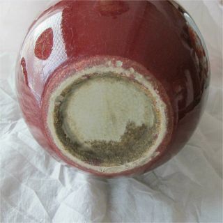 Antique Chinese Porcelain Sang de Boeuf Oxblood flambe vase Qing 1800 ' s 3