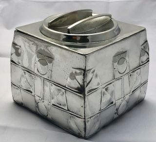 very fine liberty & co tudric pewter biscuit box by archibald knox 0194 2
