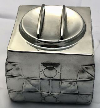 very fine liberty & co tudric pewter biscuit box by archibald knox 0194 4
