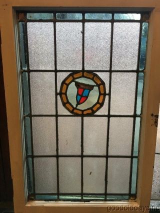 Antique 1920 ' s Chicago Stained Leaded Glass Windows 37 