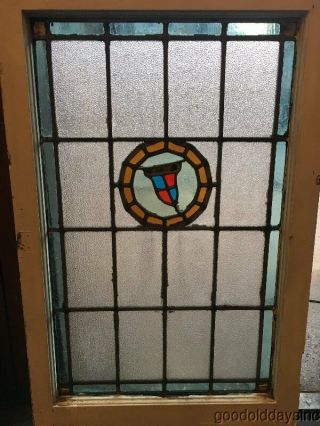 Antique 1920 ' s Chicago Stained Leaded Glass Windows 37 