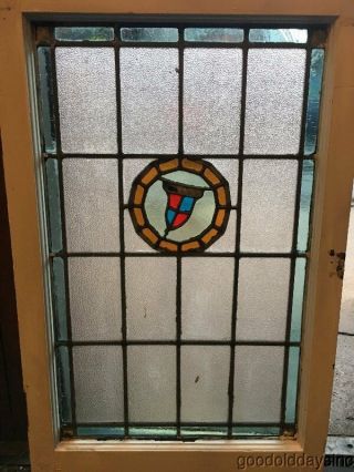 Antique 1920 ' s Chicago Stained Leaded Glass Windows 37 