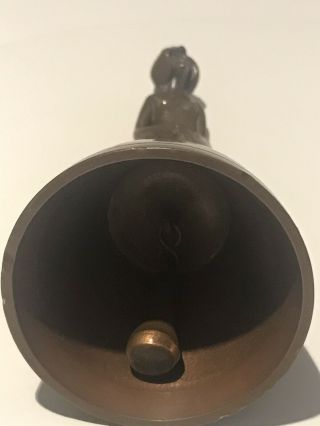 Stunning Art Nouveau Copper Maiden Bell 11