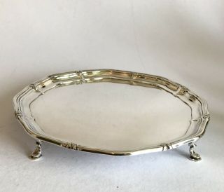 Heavy Solid Silver Sterling Salver / Tray 728g Sheffield