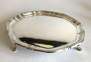 Heavy Solid Silver Sterling Salver / Tray 728g Sheffield 2