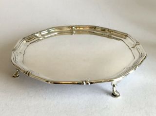 Heavy Solid Silver Sterling Salver / Tray 728g Sheffield 5