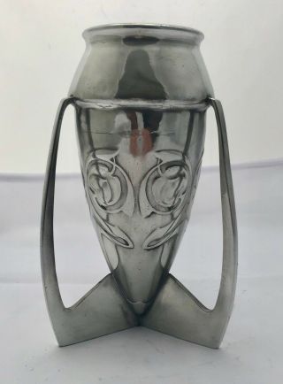 Liberty & Co Tudric Art Nouveau Pewter Bomb Vase Archibald Knox 0226