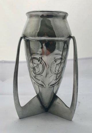 liberty & co tudric art nouveau pewter bomb vase archibald knox 0226 5