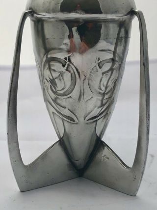 liberty & co tudric art nouveau pewter bomb vase archibald knox 0226 6