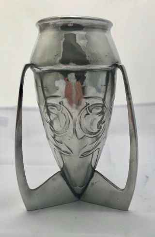 liberty & co tudric art nouveau pewter bomb vase archibald knox 0226 9