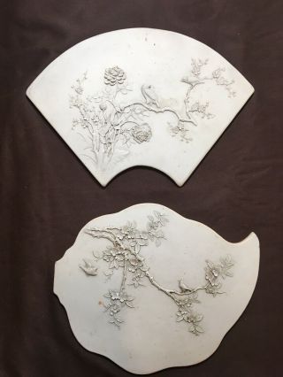 Antique 18th Century Chinese Bisque Porcelain Plaques
