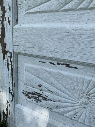 Antique Vintage Victorian Painted Wood Door w/Glass 7