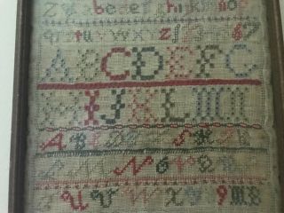 Antique Scottish Band Sampler dated 1857 by Margaret Tait,  Bowhill School 5