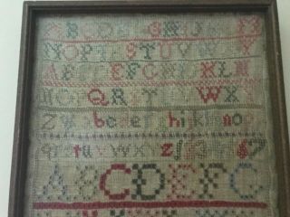 Antique Scottish Band Sampler dated 1857 by Margaret Tait,  Bowhill School 6