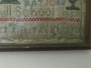 Antique Scottish Band Sampler dated 1857 by Margaret Tait,  Bowhill School 8