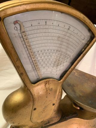 Antique Vintage 1910s 1920s Toledo Honest Weight 3 LB Candy Scale - Great 6