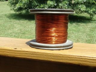 Anaconda Wire & Cable Co.  Vintage Wood Spool W/ Metal Rim On O.  D.  W/ Copper Wire