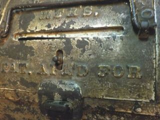 Antique Metal Ballot Voting Box Geo.  George Barnard & Co.  MFR ' s Pat ' d Apl ' d For 4