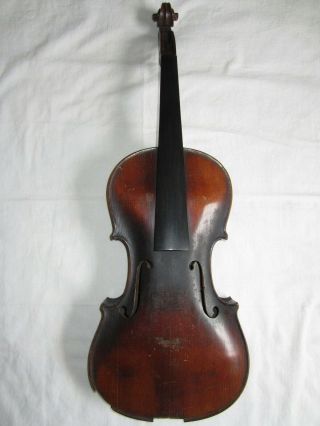 Antique 4/4 German Violin Ole Bull For Luthier Repair Old Vintage Fiddle