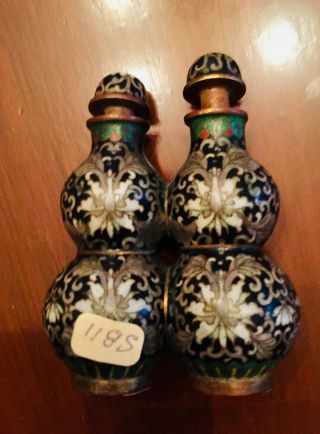 Three Antique Chinese Cloisonne Snuff Bottles 10