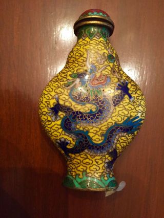 Three Antique Chinese Cloisonne Snuff Bottles 2