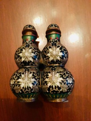 Three Antique Chinese Cloisonne Snuff Bottles 8