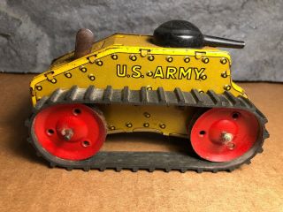 Vintage Marx Toys | Tin Wind Up Toy Tank | US Tank Co No 4 | Motor 2