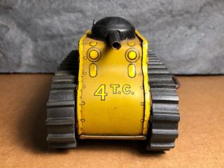 Vintage Marx Toys | Tin Wind Up Toy Tank | US Tank Co No 4 | Motor 4