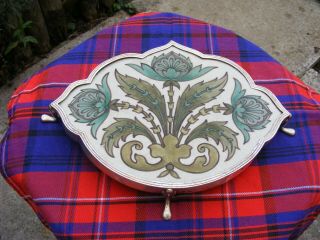An Arts & Crafts Silver And Tile Trivet
