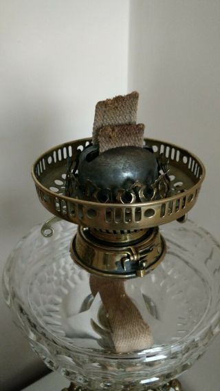 STUNNING VICTORIAN EVERED & Co OIL LAMP (PATENT SAFETY LOCK COLLAR) 7