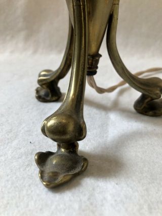 Antique Gilt Bronze Table Lamp with Flame Shade.  Reg No 605504 dates to 1912 6