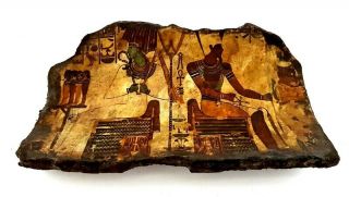 Rare Egyptian Antiques Relief Carving W/t Hieroglyphics Plaque Stela Egypt Art