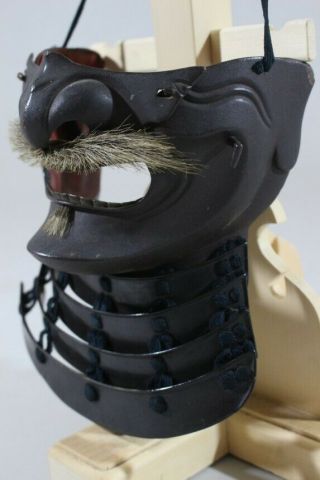 Menpo (mask) Of Yoroi (armor) : Edo : 7.  9 × 7.  5 × 4.  3 " 420g