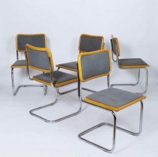 Bauhaus Classic Cesca Chairs By Marcel Breuer Italy 1990s