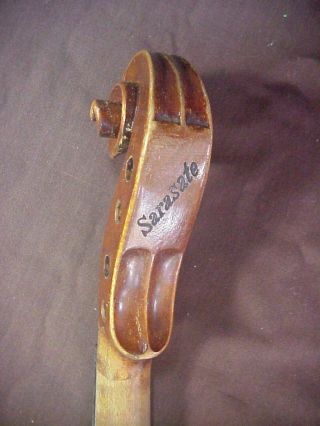 Antique SARASATE MADE IN GERMANY VIOLIN Needs Restore 7