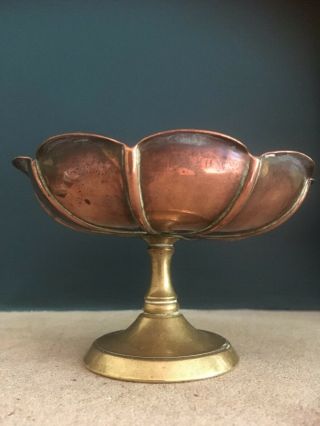 copper & brass W A S Benson style bowl 2