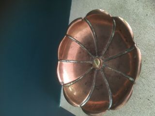 copper & brass W A S Benson style bowl 3