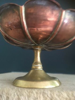 copper & brass W A S Benson style bowl 4