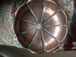 copper & brass W A S Benson style bowl 6