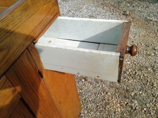 Antique High Back Dry Sink Cupboard Top Solid Chestnut Amish Built 1900s Era 6
