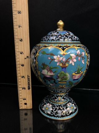 Chinese Antique Cloisonné Vase With Lid No/R 12