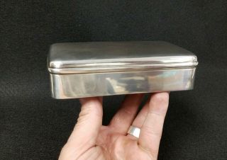 Antique Tiffany & Co.  Makers Heavy Sterling Silver Trinket Dresser Jewelry Box