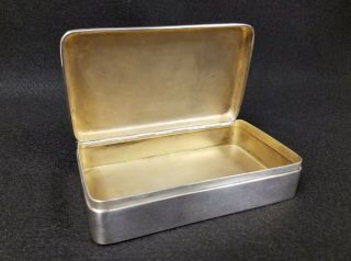 Antique Tiffany & Co.  Makers Heavy Sterling Silver Trinket Dresser Jewelry Box 3
