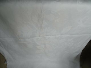 Antique French Pure Linen Damask Tablecloth 208 