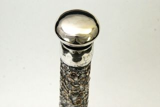 CHINESE EXPORT STERLING SILVER AND GLASS VASE 3